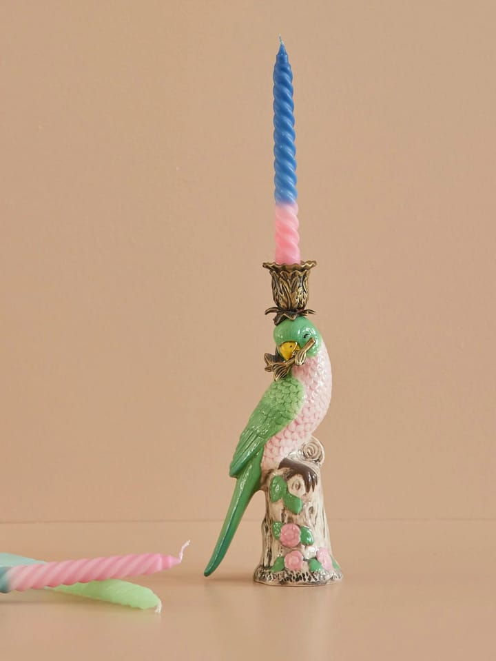 Rice kandelaar vogel 23 cm - Green - RICE