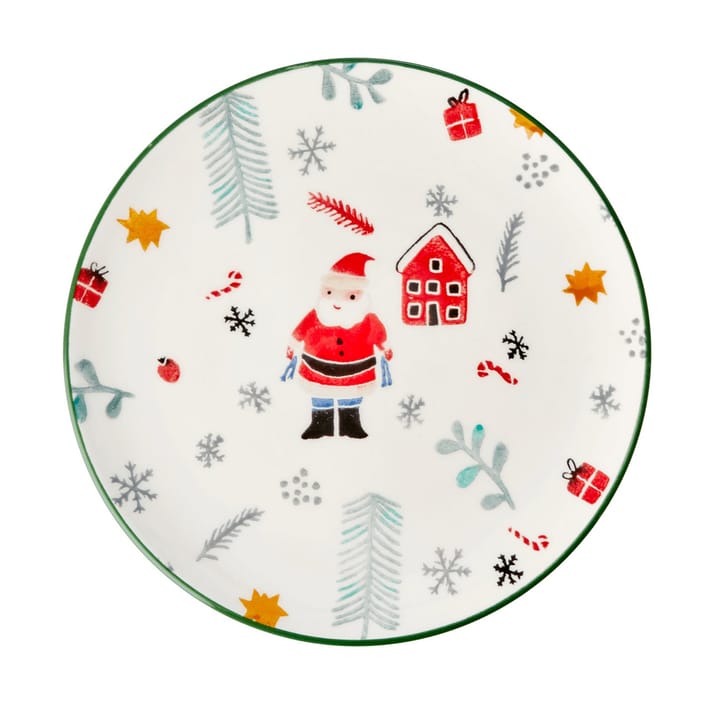 Rice keramieken bord kerstmotief 2020 - Kerstman - RICE