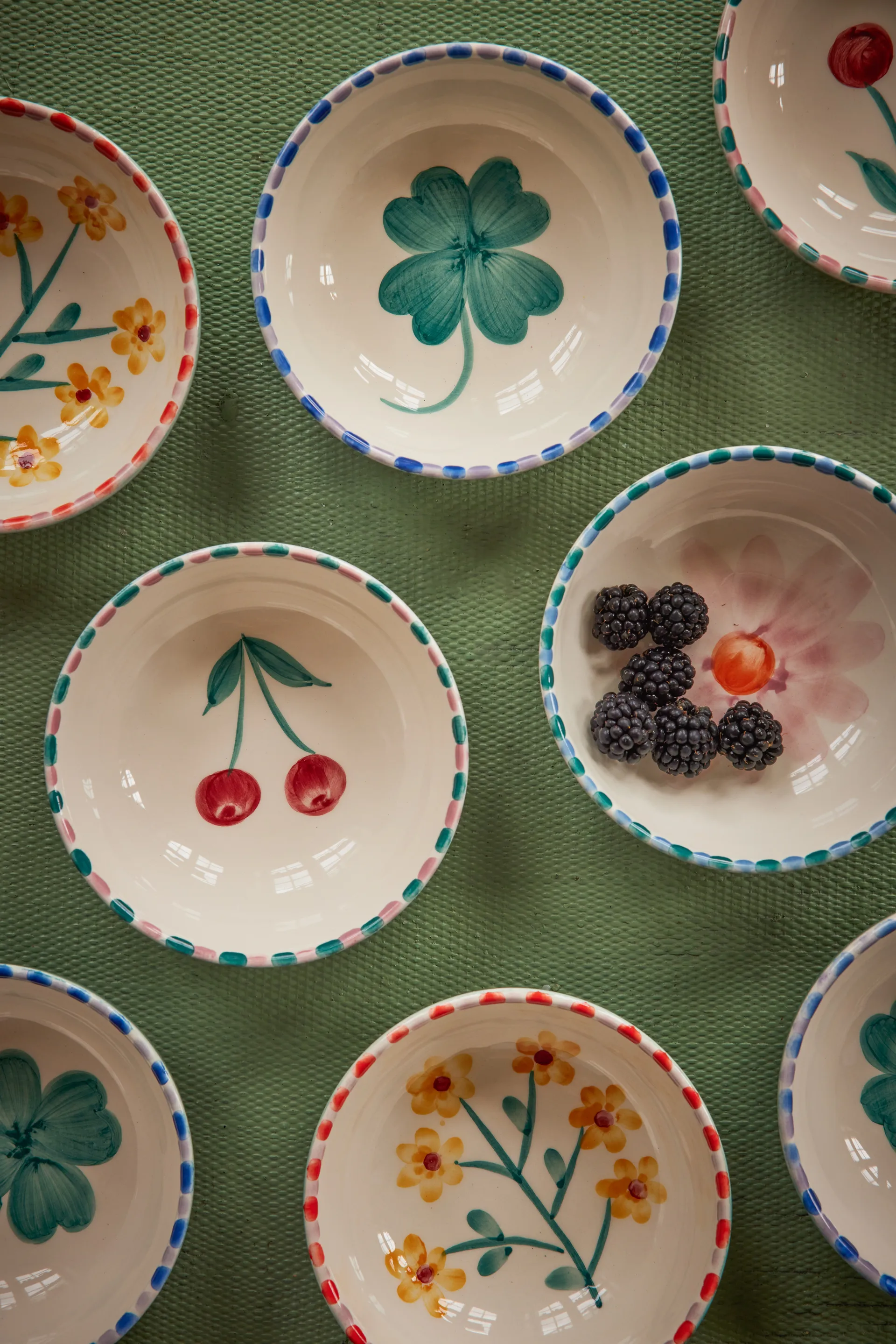 Rice keramiekschaal 35 cl, Cherry-blue RICE