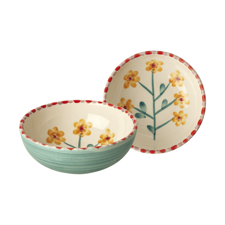 Rice keramiekschaal 35 cl, Yellow Flower-jade RICE