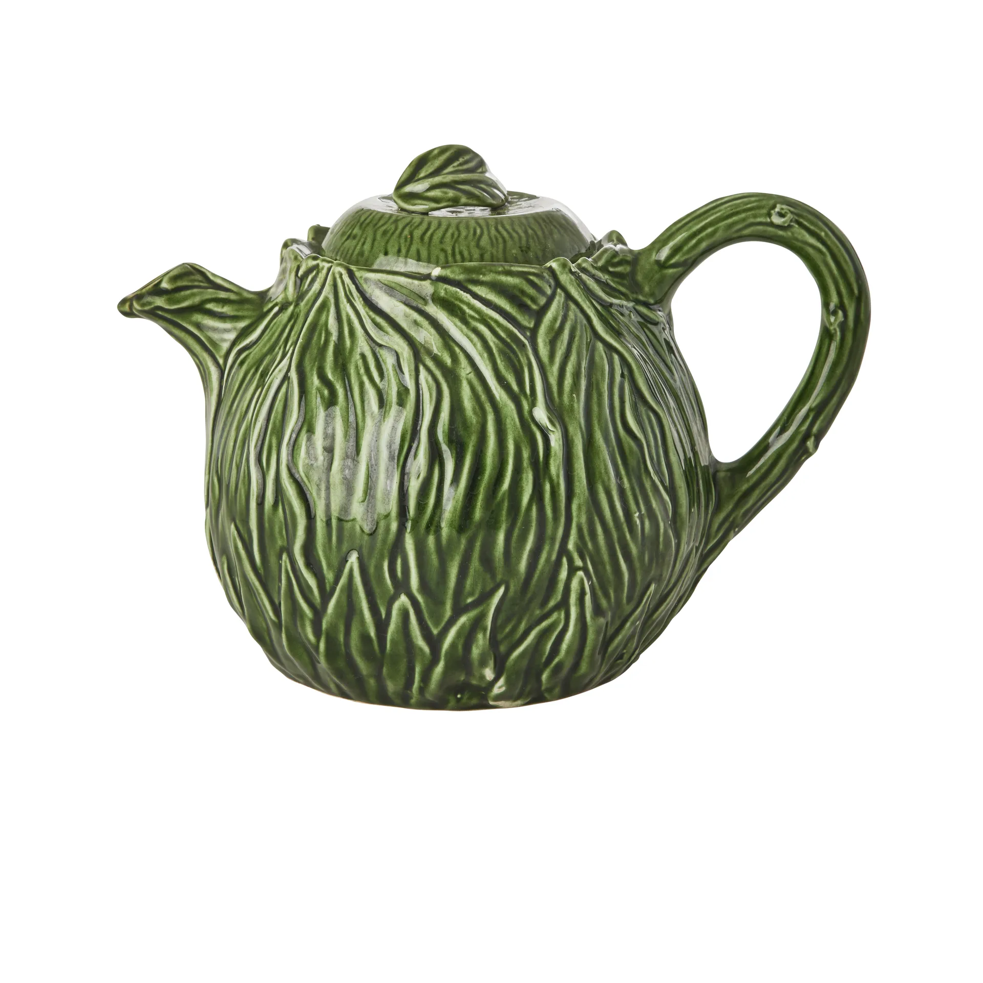 Rice keramische theepot 1,6 L, Embossed kale design RICE
