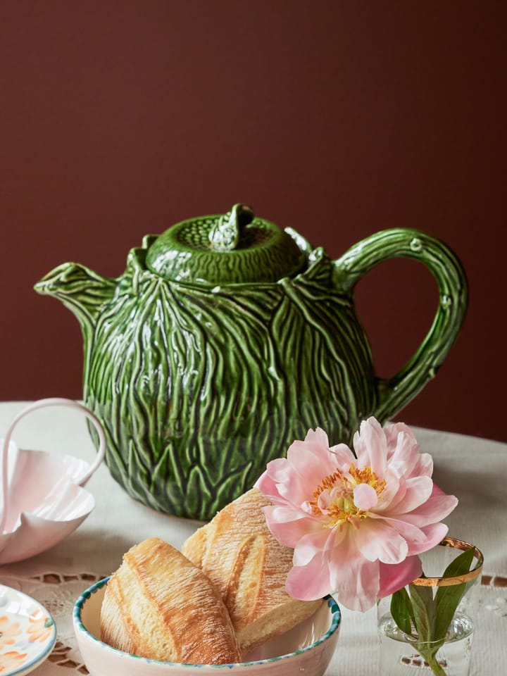 Rice keramische theepot 1,6 L, Embossed kale design RICE