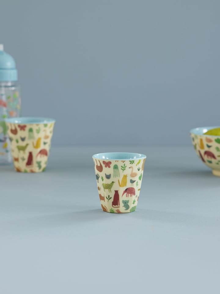 Rice kinderbeker melamine, Sweet Jungle Print-Soft blue RICE