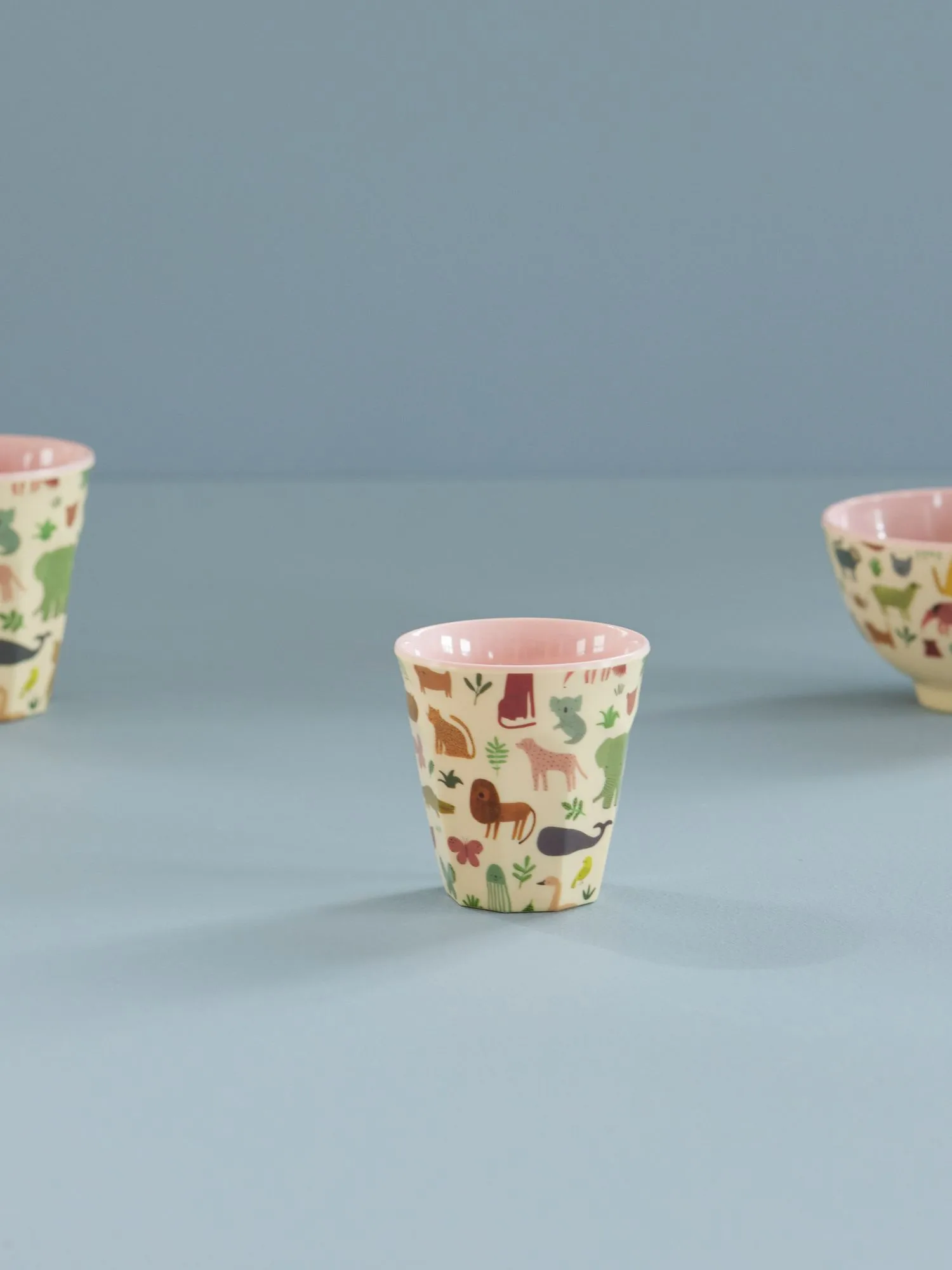 Rice kinderbeker melamine, Sweet Jungle Print-Soft Pink RICE