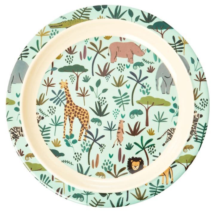 Rice kinderbord Jungle animals - Green-multi - RICE
