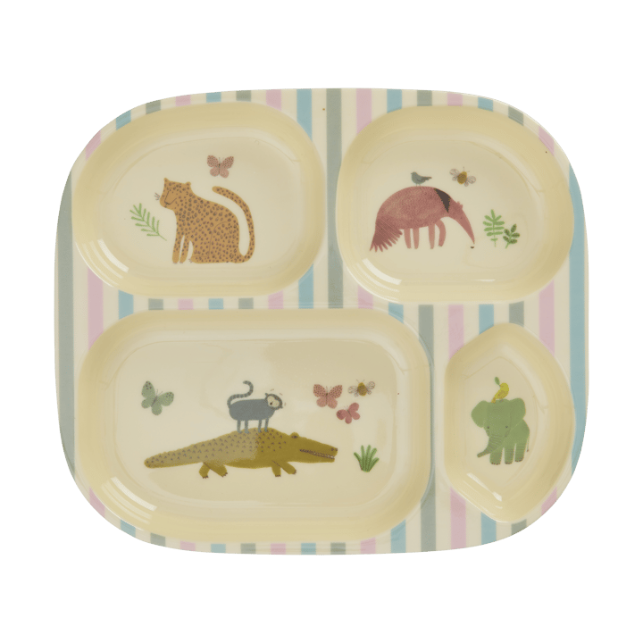 Rice kinderbord melamine 4 vakken - Sweet Jungle Print - RICE