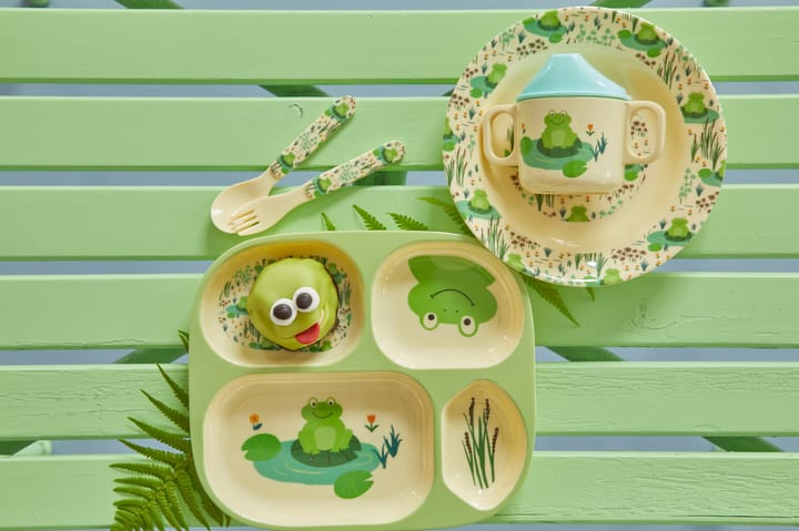 Rice kinderkom melamine Ø20 cm - Frog - RICE