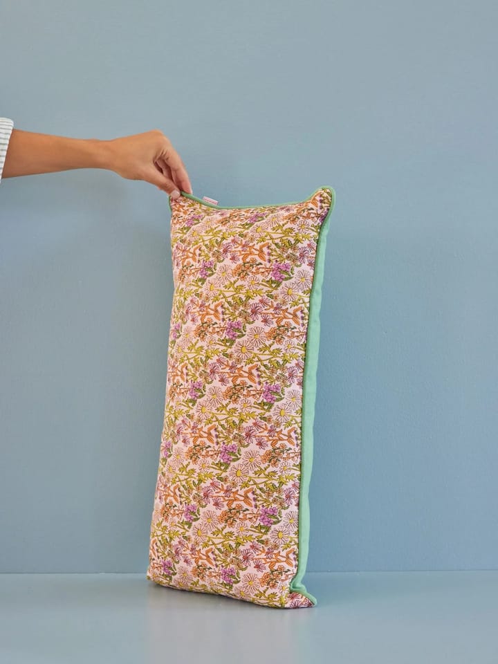 Rice kussen gebloemd 30x60 cm - Multi-green - RICE