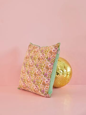 Rice kussen gebloemd 40x40 cm - Multi-green - RICE