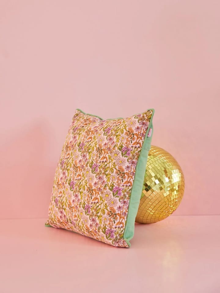 Rice kussen gebloemd 40x40 cm - Multi-green - RICE