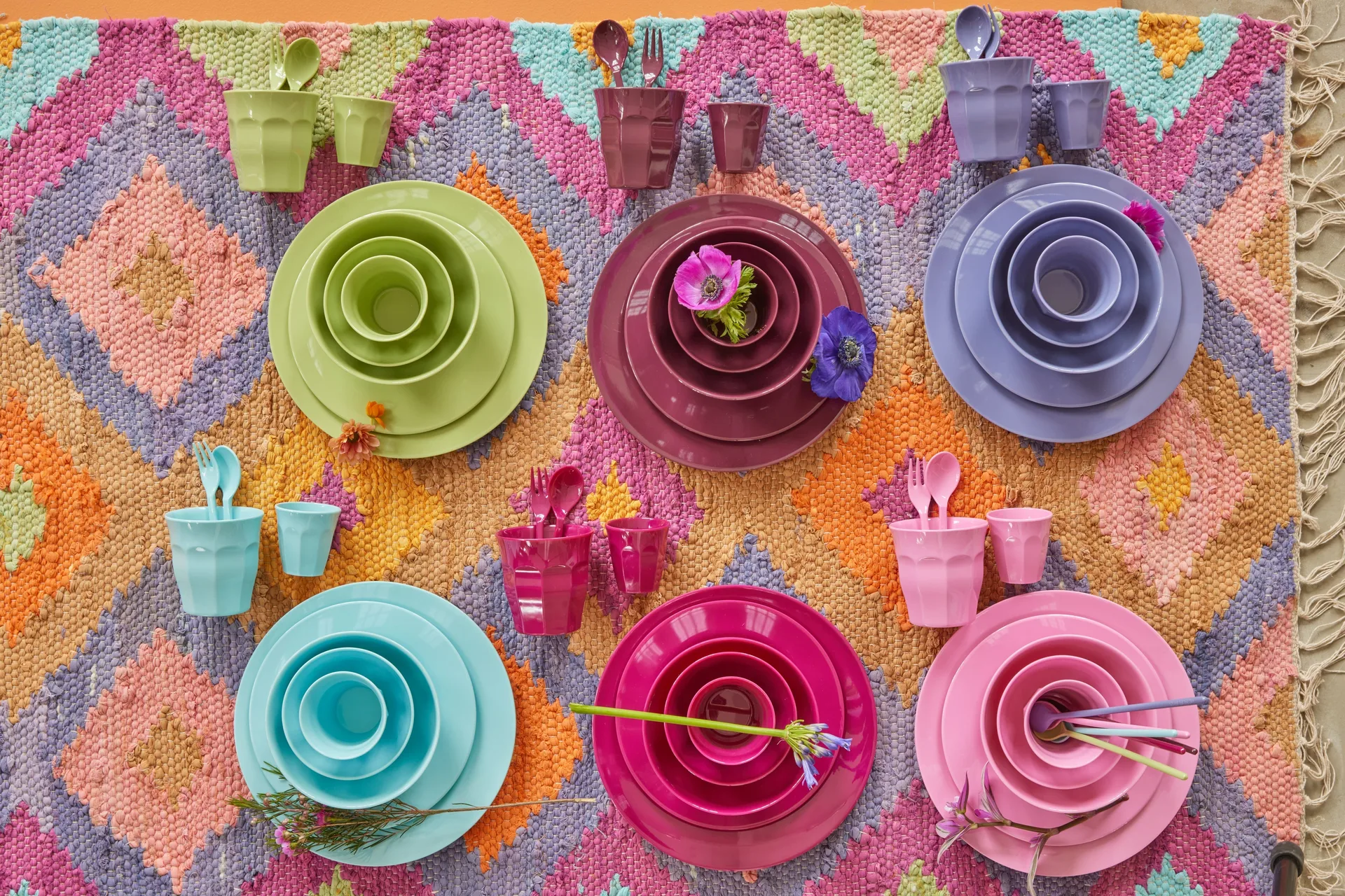 Rice lepel lang melamine 6-pack, Multi RICE