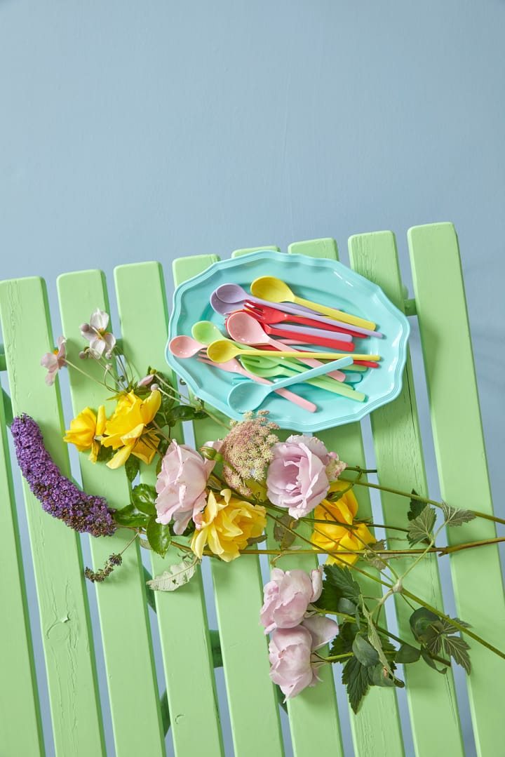 Rice lepel lang melamine 6-pack, Yippie yippie yeah RICE