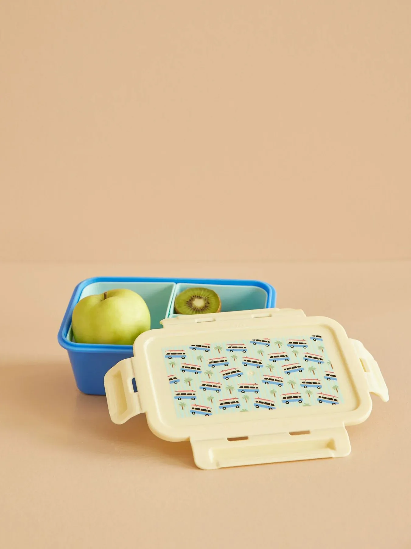 Rice lunchtrommel met 3 vakken, Cars-blue RICE
