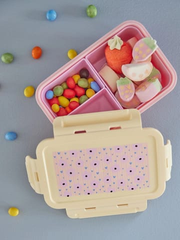 Rice lunchtrommel met 3 vakken - Flowers-pink - RICE
