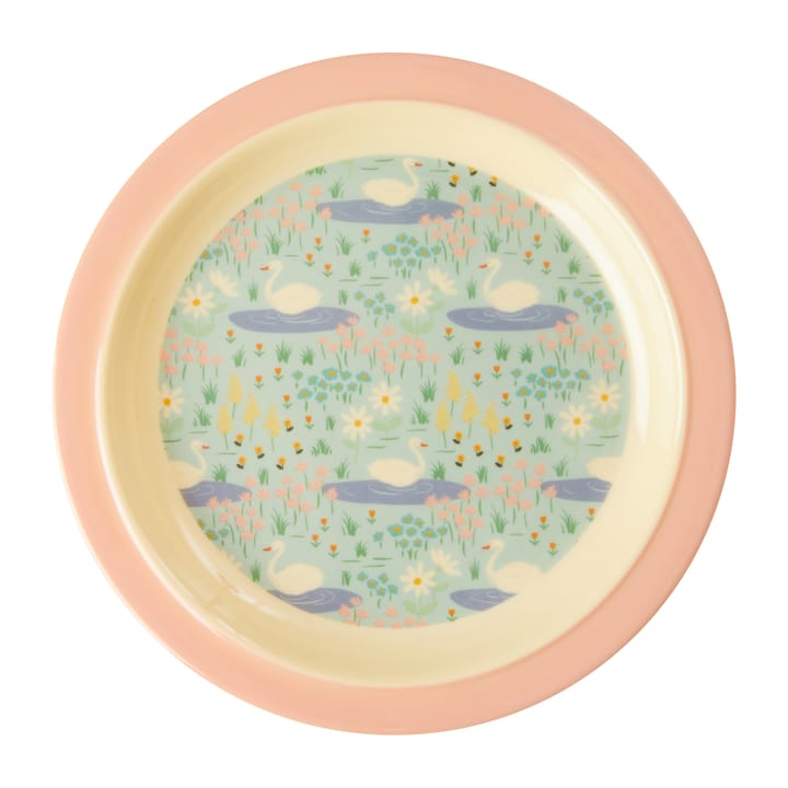 Rice melamine kinderbord Ø22 cm - Swan - RICE