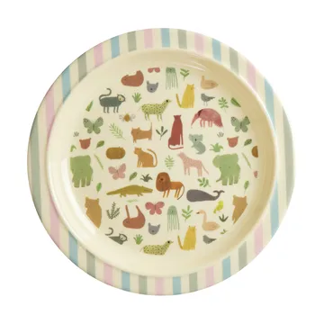Rice melamine kinderbord Ø22 cm - Sweet Jungle Print - RICE