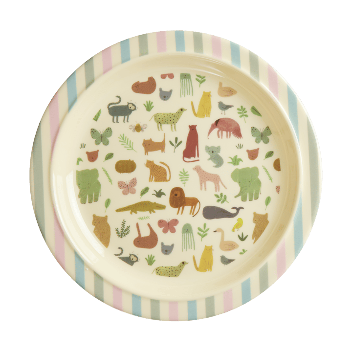 Rice melamine kinderbord Ø22 cm - Sweet Jungle Print - RICE