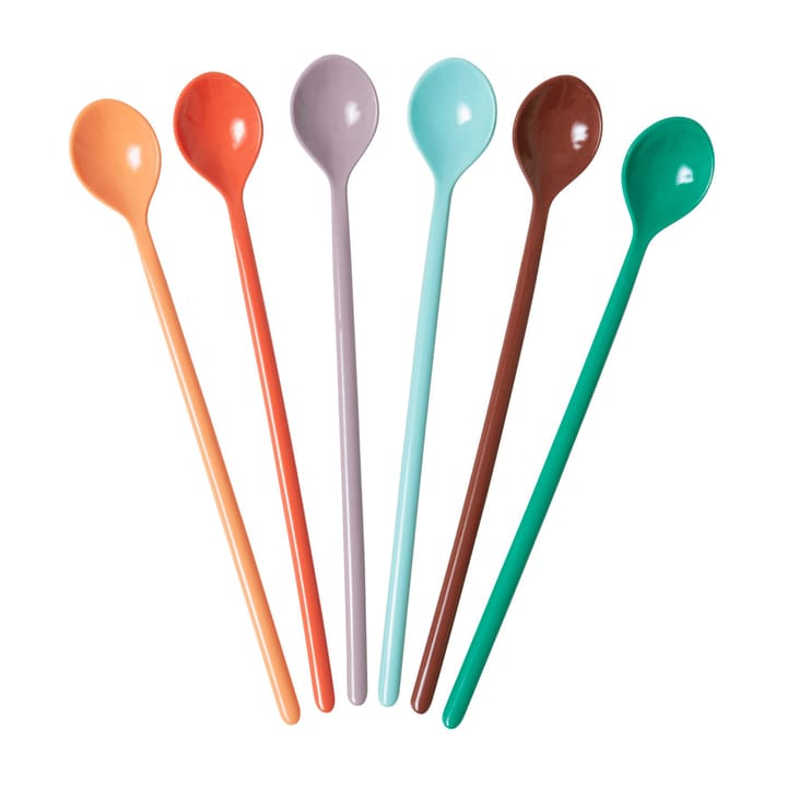 Rice melamine lange lepel 6-pack - Disco ball-colors - RICE