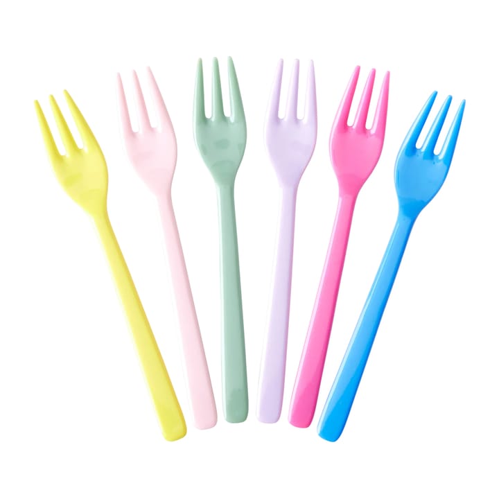 Rice melamine vork 6-pack - Multicolor - RICE