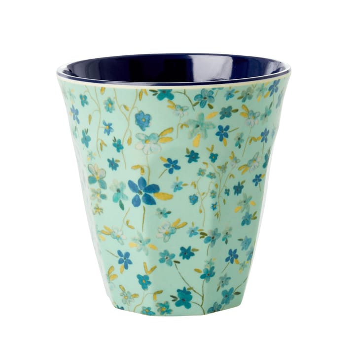 Rice melaminebeker medium, Blue floral RICE