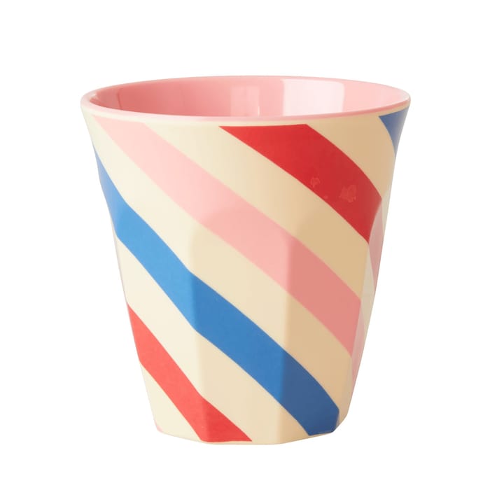 Rice melaminebeker medium, Candy stripes RICE