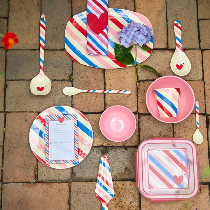 Rice melaminebeker medium, Candy stripes RICE