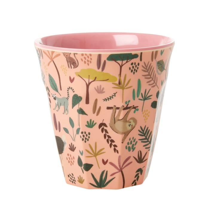 Rice melaminebeker medium - Coral-Jungle animals - RICE