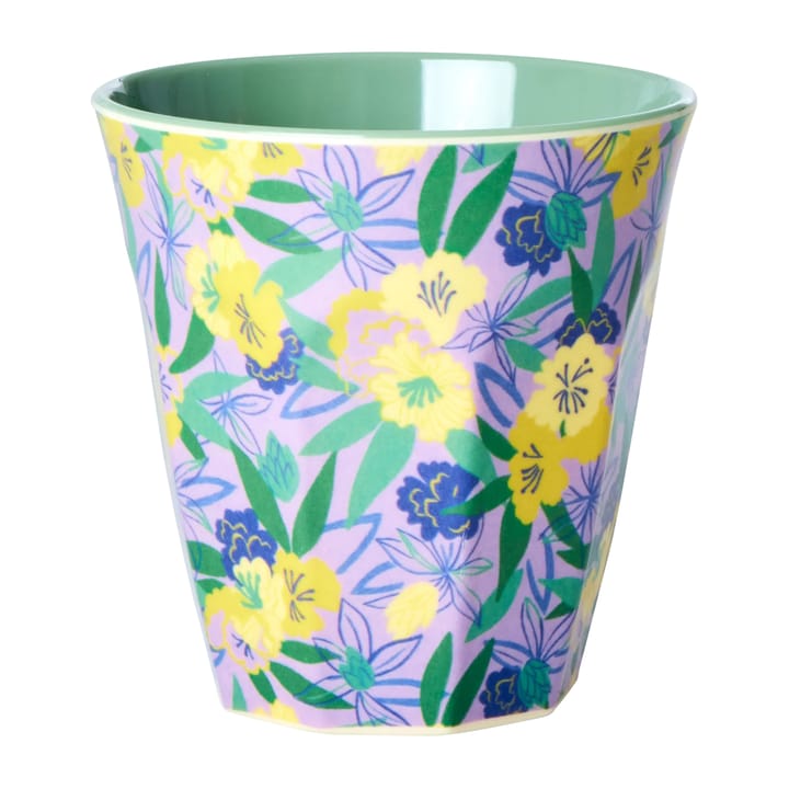 Rice melaminebeker medium, Fancy pansy RICE