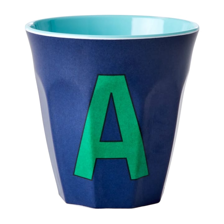 Rice melaminebeker medium letter A 30 cl - Dark blue - RICE