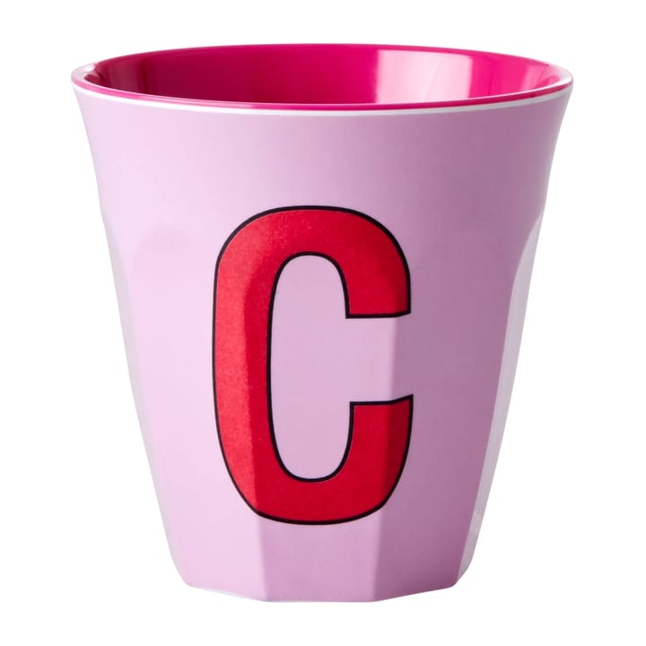 Rice melaminebeker medium letter C 30 cl - Pink - RICE