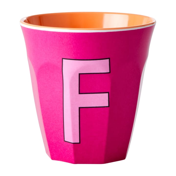 Rice melaminebeker medium letter F 30 cl - Fuchsia - RICE