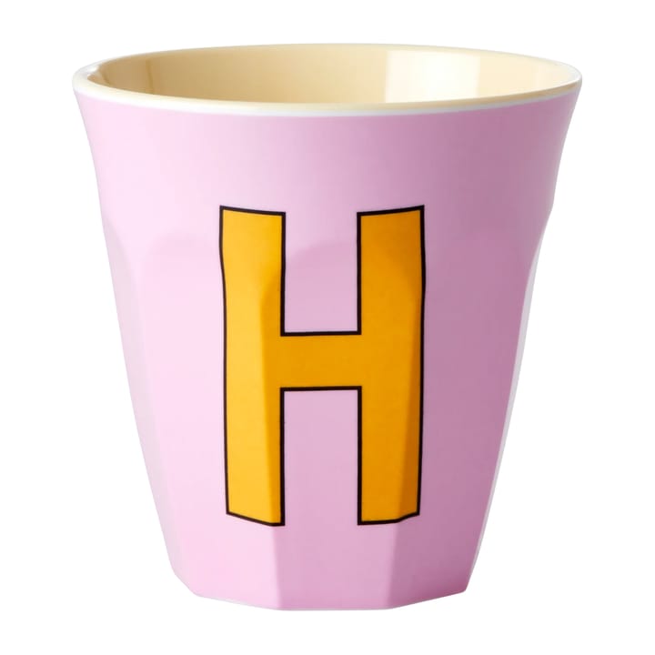 Rice melaminebeker medium letter H 30 c - Pink - RICE