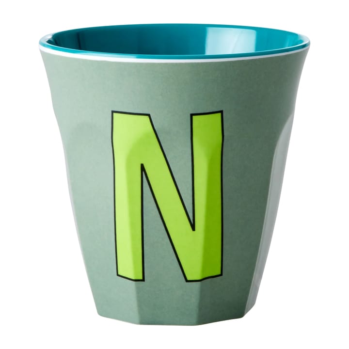 Rice melaminebeker medium letter N 30 cl - Khaki - RICE