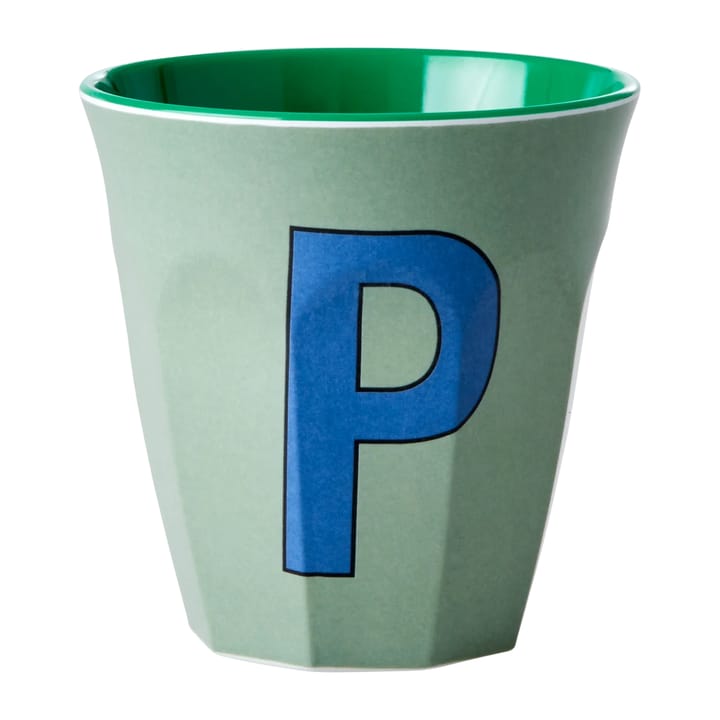 Rice melaminebeker medium letter P 30 cl - Khaki - RICE