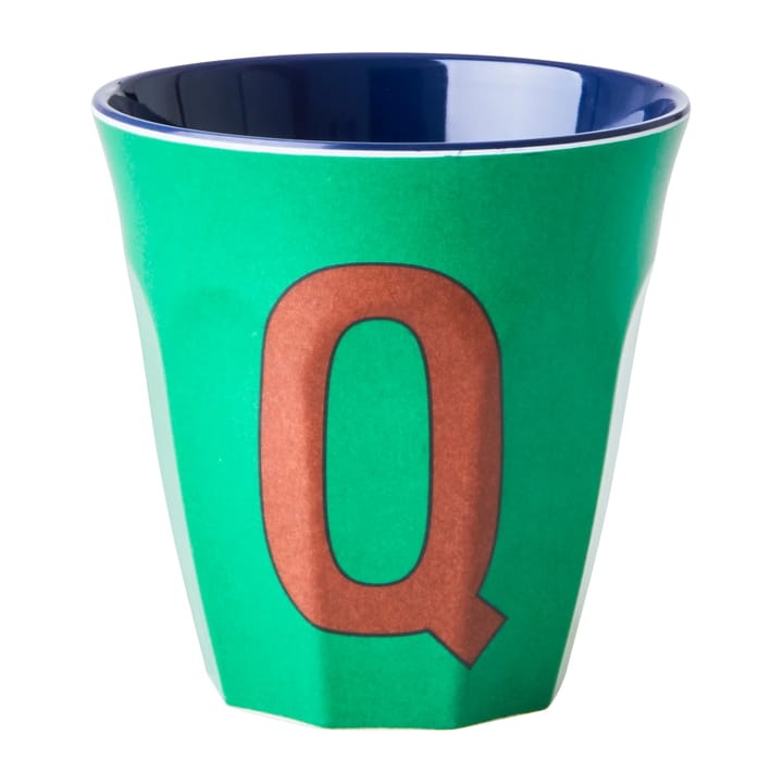 Rice melaminebeker medium letter Q 30 cl - Green - RICE