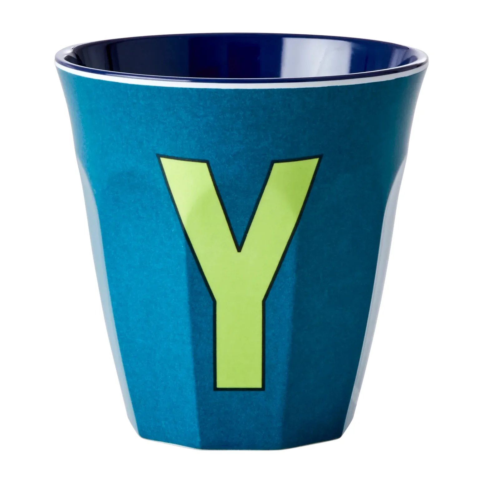 Rice melaminebeker medium letter Y 30 cl, Emerald green RICE