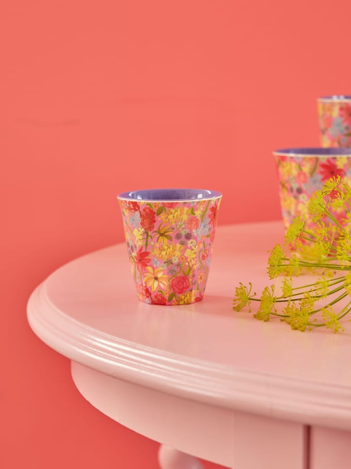 Rice melaminebeker medium, Swedish Flower RICE