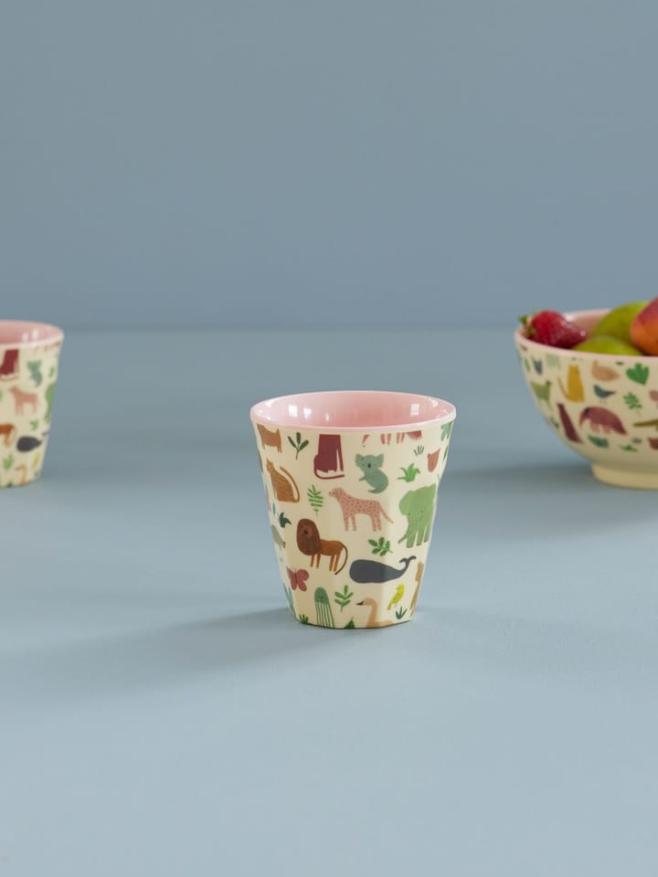 Rice melaminebeker medium, Sweet Jungle Print-Soft Pink RICE