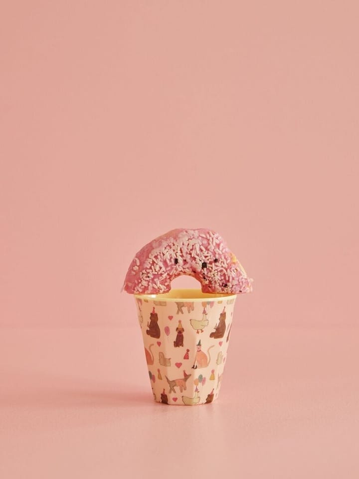 Rice melaminebeker small 20 cl, Animal print-lavender RICE