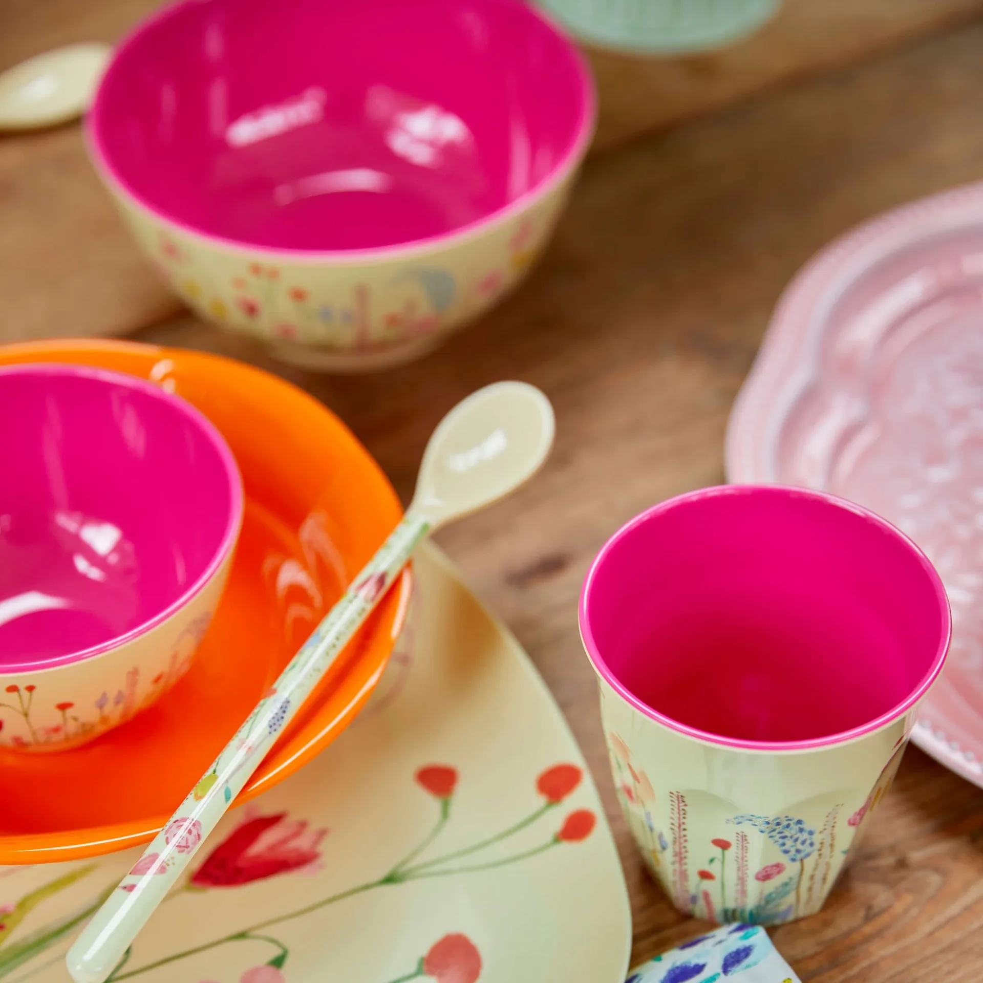 Rice melaminekom medium, Summer flowers RICE