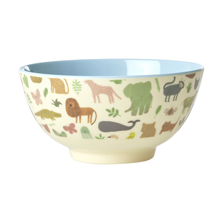 Rice melaminekom medium - Sweet Jungle Print-Soft blue - RICE