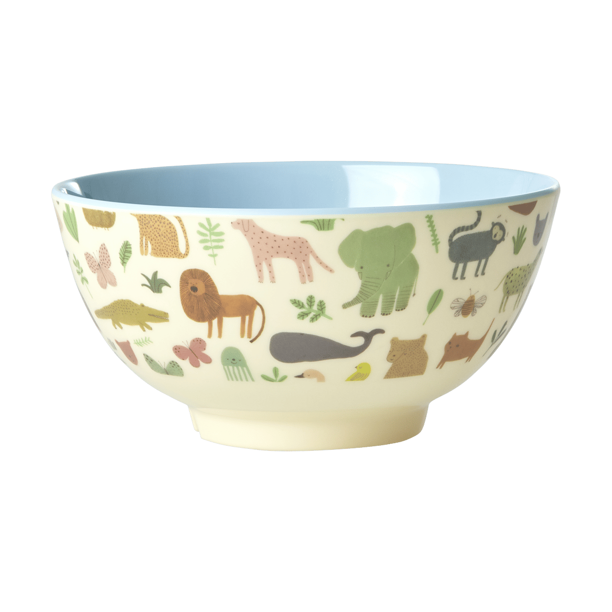 Rice melaminekom medium Sweet Jungle Print-Soft blue