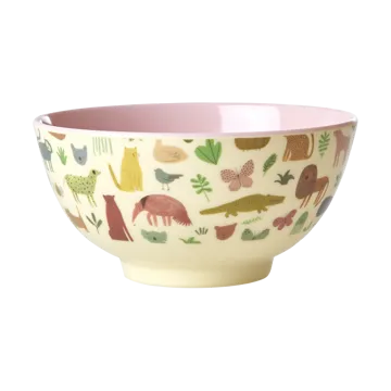 Rice melaminekom medium - Sweet Jungle Print-Soft Pink - RICE
