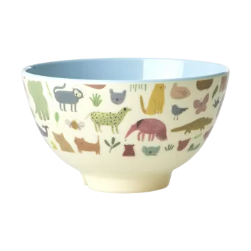 Rice melaminekom small - Sweet Jungle Print-Soft blue - RICE