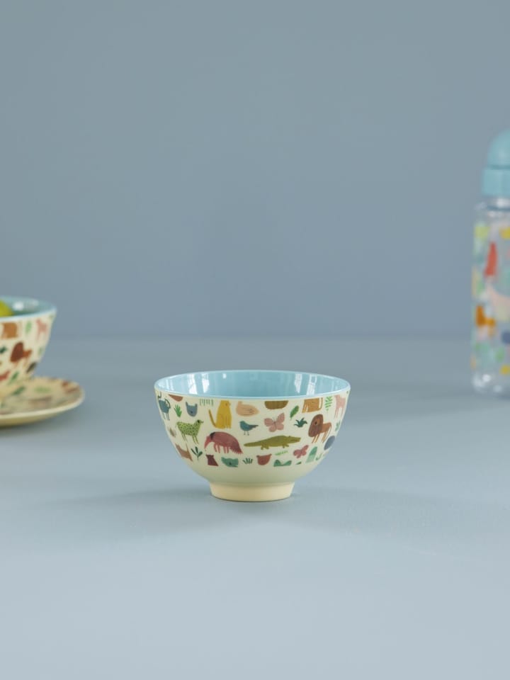 Rice melaminekom small, Sweet Jungle Print-Soft blue RICE