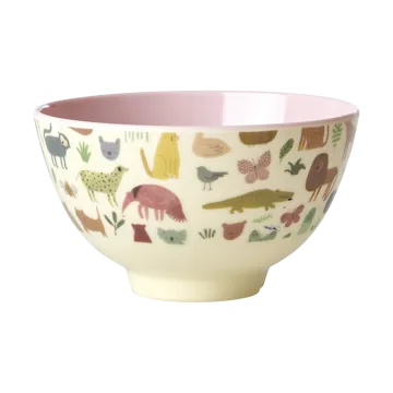 Rice melaminekom small - Sweet Jungle Print-Soft Pink - RICE
