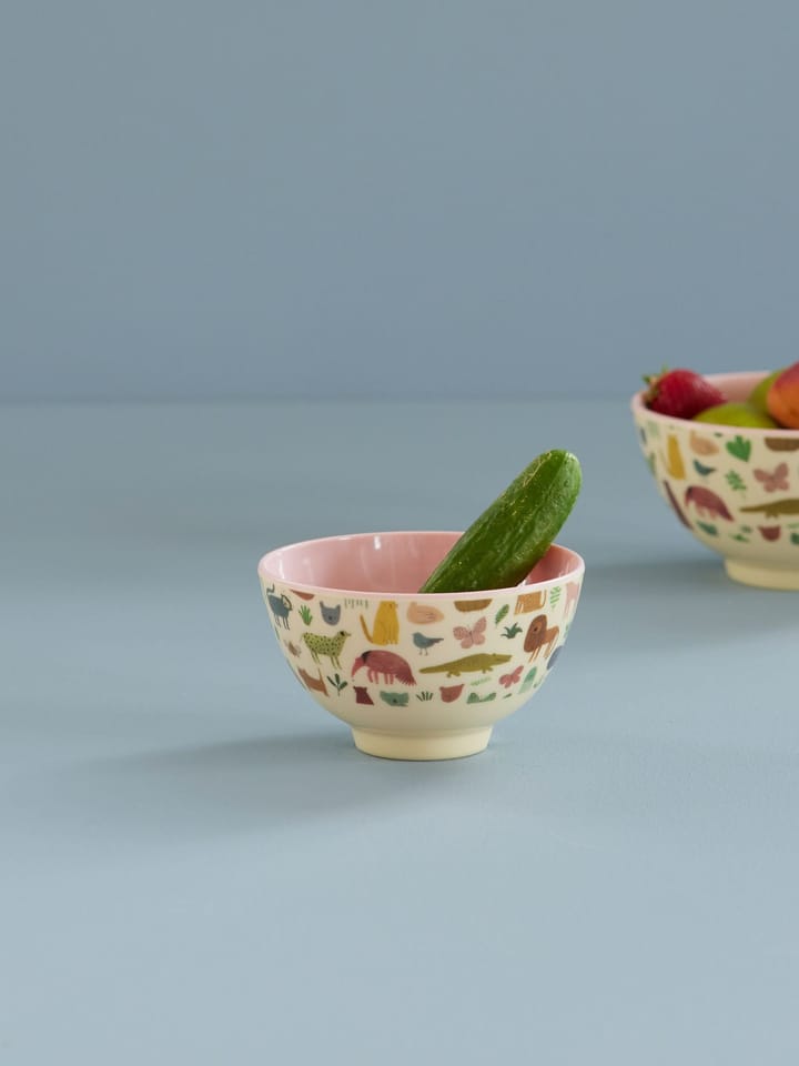 Rice melaminekom small, Sweet Jungle Print-Soft Pink RICE