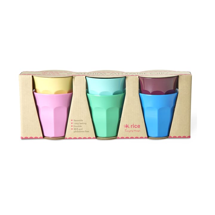 Rice melaminekop medium 6-pack - Show youre true colors - RICE