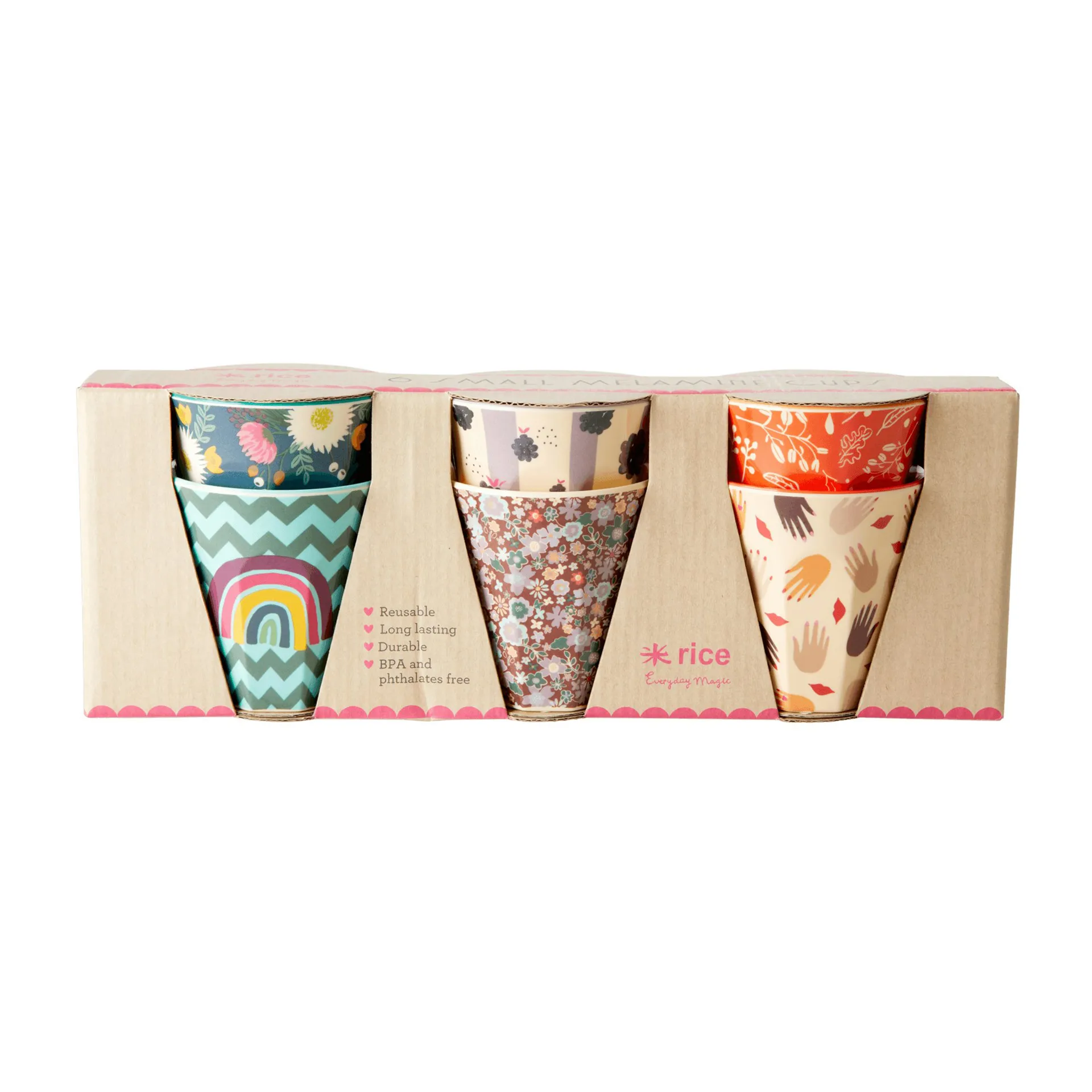 Rice melaminekop small 6-pack, Disco ball-prints RICE