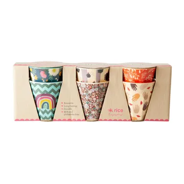 Rice melaminekop small 6-pack - Disco ball-prints - RICE